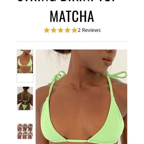 Azur Fit Bikini Top - Matcha Green XL - Picture 2 of 2
